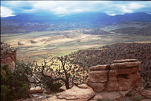 Overlooking highway near Moab, Utah